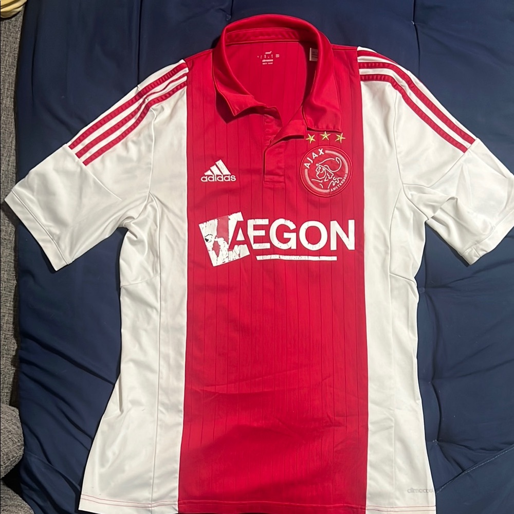 Adidas Kids Red and White Soccer Jersey